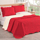 Colcha Vermelha Queen Bouti Dupla Face Matelada Ultrassônico