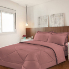 Colchakit 6 Peças Abençoado Dupla Face Casal Queen Cotex Rosê