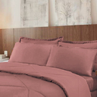 Colchakit 6 Peças Abençoado Dupla Face Casal Queen Cotex Rosê