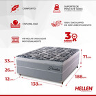 Colchão  Casal  Molas Ensacadas Houston Top 33x 188x 138 Cm C