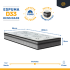 Colchão Anjos De Espuma D33 Pillow In Ortosleep Solteiro King