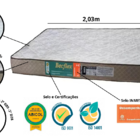 Colchão Becflex Mag Gold Casal King 1,93m Semi-ortopédico D80