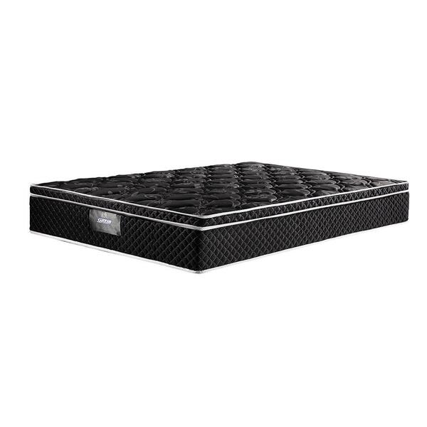 Colchão Box Casal 138cm Molas Ensacadas Bonnel Perola Negra P