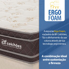 Colchão Casal 100 Espuma Dupla Face Antialérgico 138x188x22cm