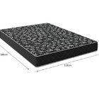 Colchão Casal 138 Espuma D20 - Tampo Preto 12cm