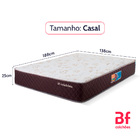 Colchão Casal A Vácuo Molas Ensacadas Ortopédica 138x188x25cm