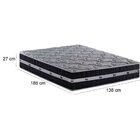 Colchão Casal Black Graphite Molas Ensacadas 138x188x27cm Cor