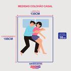 Colchão Casal Com Espuma Látex 138x188x38 Robust Gel 220 Cara