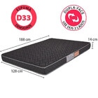 Colchão Casal D33 128x188x14cm Espuma Selada Antialérgico Bf