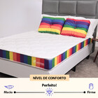 Colchão Casal D33 A Vácuo  Espuma Certificada 138x188x17cm Bf