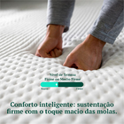 Colchão Casal D45 Connect Molas Ensacadas Brinde Travesseiro