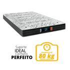 Colchão Casal De Espuma Firme Resistente Cinza 128x188x14cm