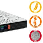 Colchão Casal De Espuma Firme Resistente Cinza 128x188x14cm