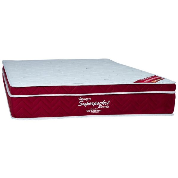Colchão Casal De Molas Ortobom Veneza Superpocket 138x188 Cm