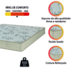 Colchão Casal Espuma 138x188x19cm Portobel Bege Egito - Supor