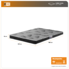 Colchão Casal Espuma D20 Querubin 138x188x12 Dupla Face Liso