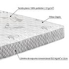 Colchão Casal Espuma D23 Ecoline 138x188x14 - Cinza