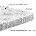 Colchão Casal Espuma D23 Ecoline 138x188x17 - Cinza