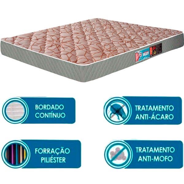 Colchão Casal Espuma D23 Sleep Max Castor 138x188x25 Cm | Leroy Merlin