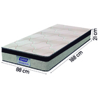 Colchão Casal Espuma D33 Flash 138x188x21cm Cinza/Preto Gazin