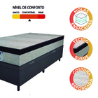 Colchão Casal Espuma D33 Flash 138x188x21cm Cinza/Preto Gazin