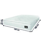 Colchão Casal Espuma D45 Lazio Pillow Top 138x188x29cm Branco