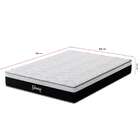 Colchão Casal Gemini Molas Ensacadas (26x138x188) Grafite E B