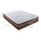 Colchão Casal Glamour Molas Ensacadas (26x128x188) Bege E Mar