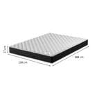 Colchão Casal Howie Espuma D45 (17x138x188) Preto E Branco