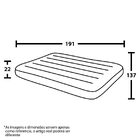 Colchão Casal Inflável Com Bomba Manual E Travesseiro Pescoço