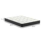 Colchão Casal Jade D28 (20x138x188) Preto E Branco