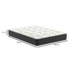 Colchão Casal Jade D28 (24x138x188) Preto E Branco