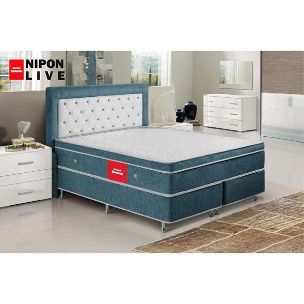 Colchão Casal Magnético Alinha Coluna Cor Azul | Leroy Merlin