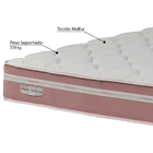 Colchão Casal Manhattan Com Molas Ensacadas 138x188x24cm- Rose