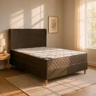 Colchão Casal Milão + Box + Cabeceira 138x200x65