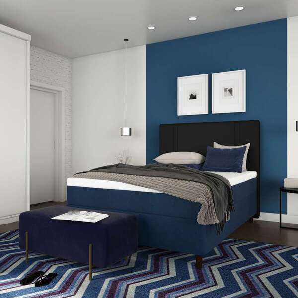 Colchão Casal Mola Ensacada Mornings Macio (25x138x188) Azul