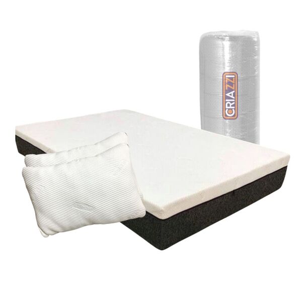 Colchão Casal Molas Ensacadas 138 X 188 Cm Firme + 2 Travesse