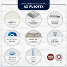 Colchão Casal Molas Ensacadas Ax Purotex 138x188x30cm