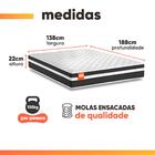Colchão Casal Molas Ensacadas Bali 138x188x22cm