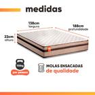 Colchão Casal Molas Ensacadas Bali 138x188x22cm