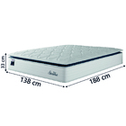 Colchão Casal Molas Ensacadas Com Pillow Sevilha 138x188x33cm