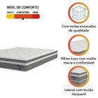 Colchão Casal Molas Ensacadas Euro In Up 138x188x26cm Cinza /