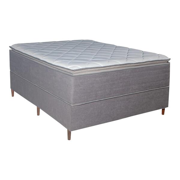 Colchão Casal Molas Ensacadas Vision + Base 138x188x71 Bom Pa