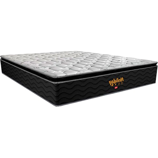 Colchão Casal Pillow Top Holiday - Pelmex - Branco / Black