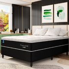 Colchão Casal Plumatex 138x188x33cm Plumastar  Preto/branco