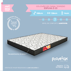 Colchão Casal Prorelax D 23 Topazio 14x 188x 138cm Branco/pre