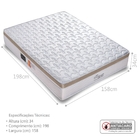 Colchão Casal Queen Delicato Molas Ensacadas 158x198x34cm