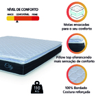 Colchão Casal Queen Molas Ensacadas City Pillow Top 158x198x2