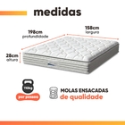 Colchão Casal Queen Molas Ensacadas Granville Com Pillow 158x