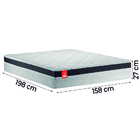 Colchão Casal Queen Molas Ensacadas Real 158x198x27cm Cinza /
